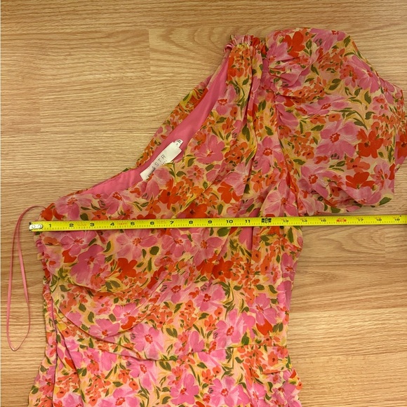 Pink Floral Astr The Label Midi Dress Sz Small - Picture 5 of 7